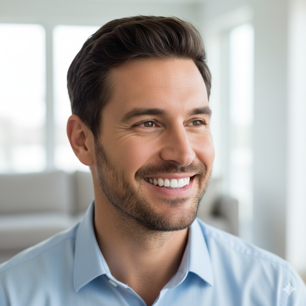 Homem sorrindo